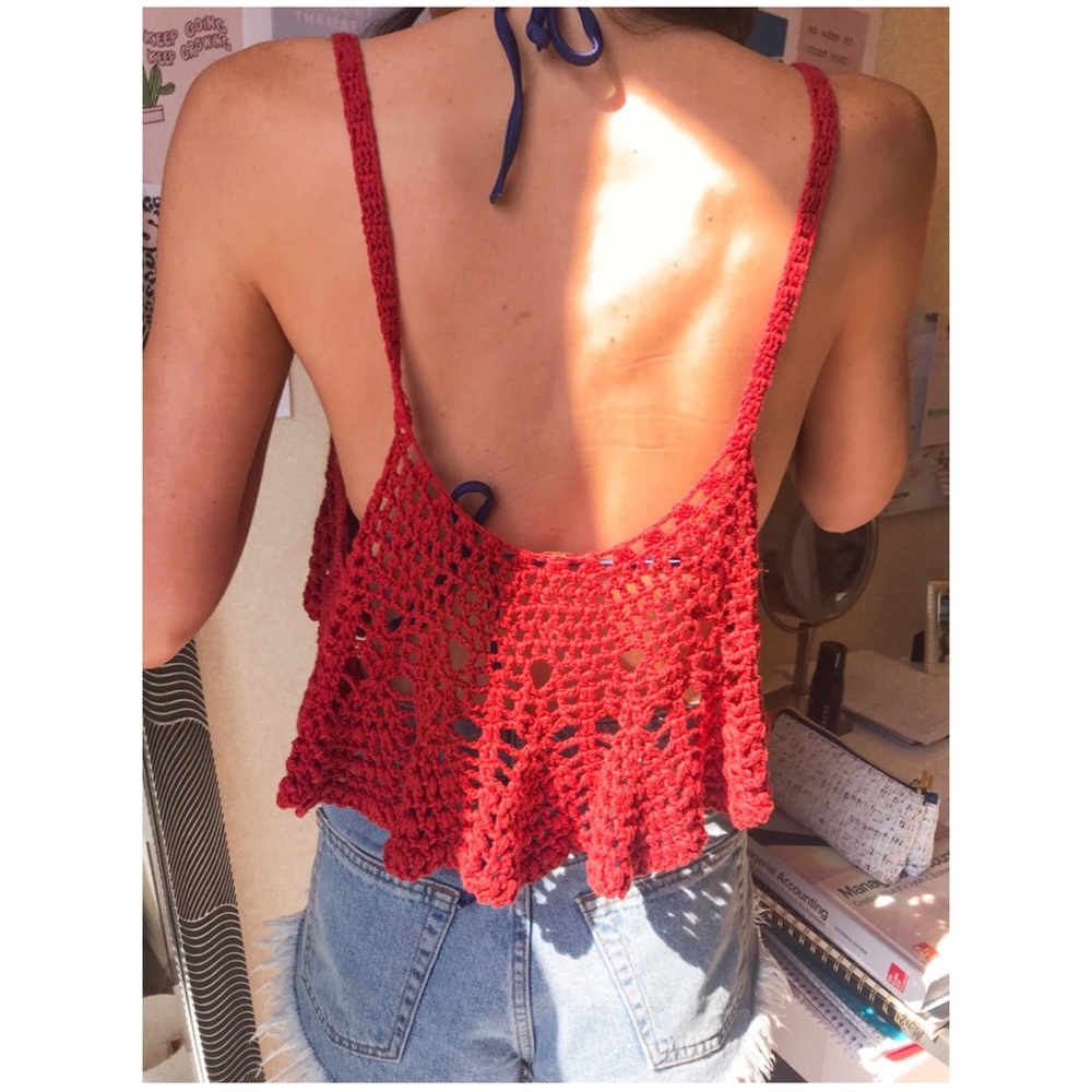 Free People Crochet crop top